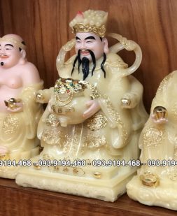 bộ 3 ông bàn thờ thần tài bằng bột đá thạch anh đẹp