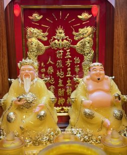 tượng ông địa thần tài bằng bột đá thạch anh đẹp