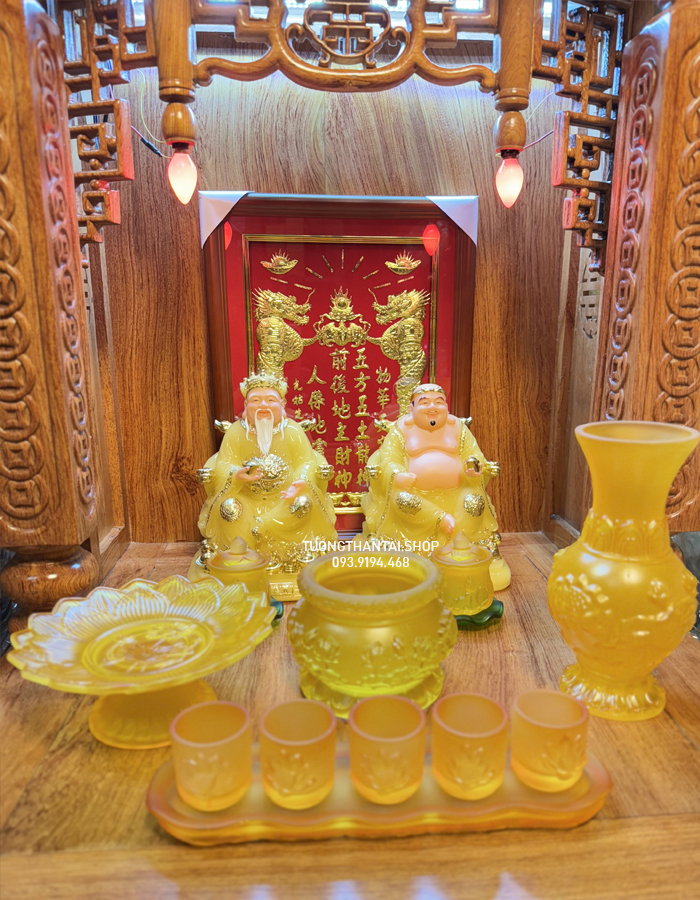 tượng ông địa thần tài bằng bột đá thạch anh đẹp