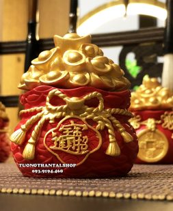 Hũ vàng thần tài đựng gạo muối nước chiêu tài tiến bảo