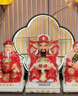 trọn bộ ông địa thần tài thần tiền bằng bột đá