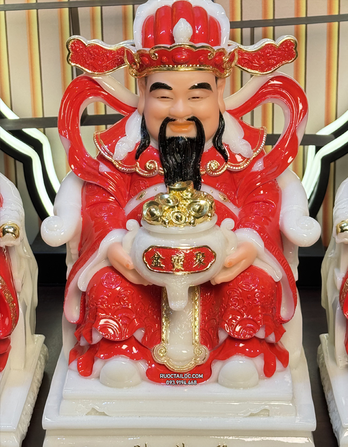 trọn bộ ông địa thần tài thần tiền bằng bột đá