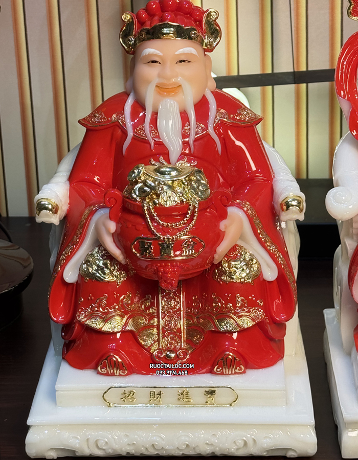 trọn bộ ông địa thần tài thần tiền bằng bột đá