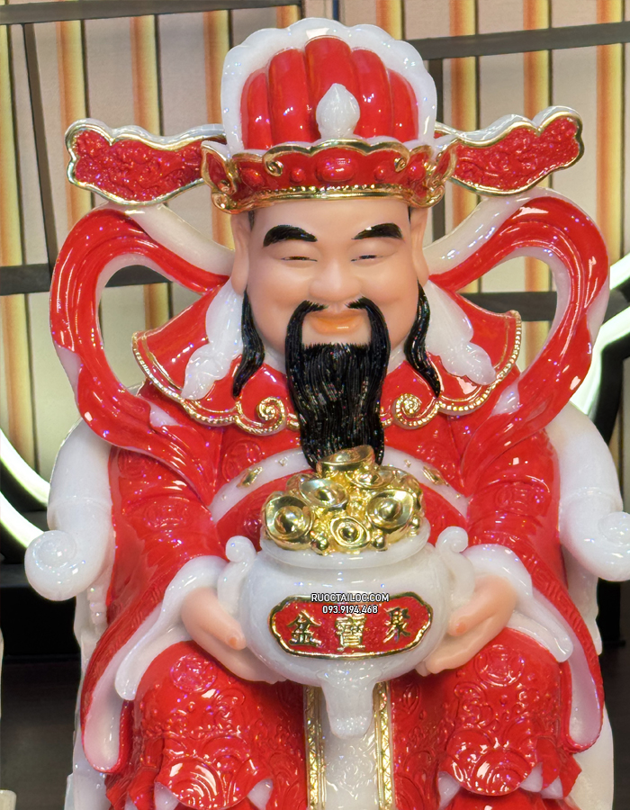 trọn bộ ông địa thần tài thần tiền bằng bột đá