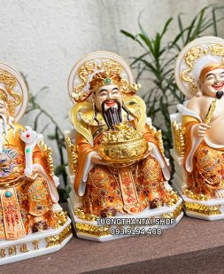 Bộ 3 Ông Thần Tài Thần Tiền Ông Địa vàng hào quang song long