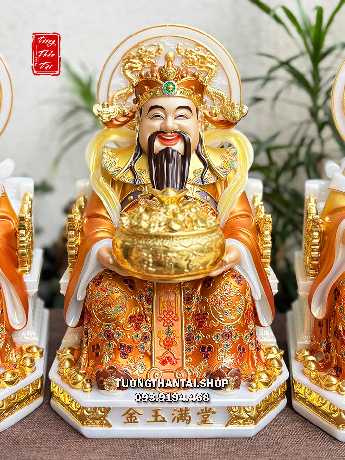 Bộ 3 Ông Thần Tài Thần Tiền Ông Địa vàng hào quang song long