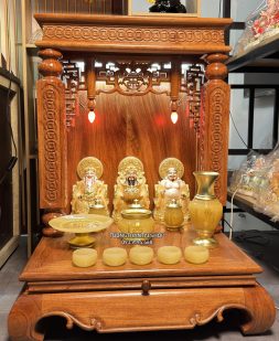 Trọn bộ 3 ông Địa Thần Tài Thần Tiền bằng bột đá thạch anh có hào quang đẹp