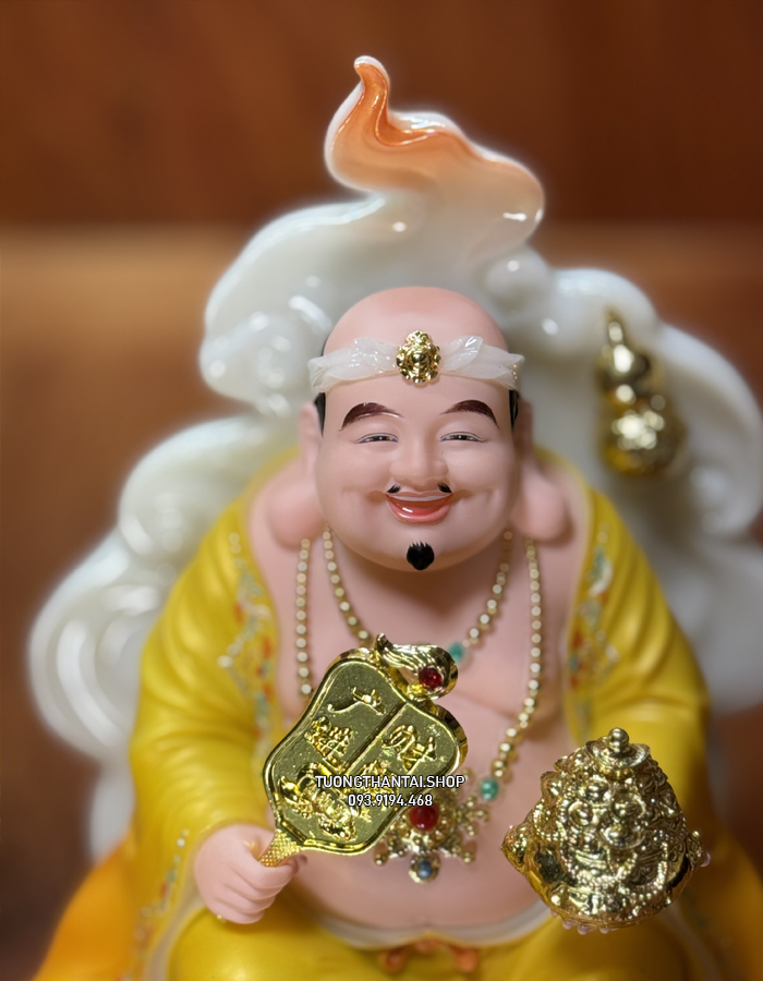 tượng Ông Địa Thần Tài Tường Vân Phú Quý Gấm Vàng