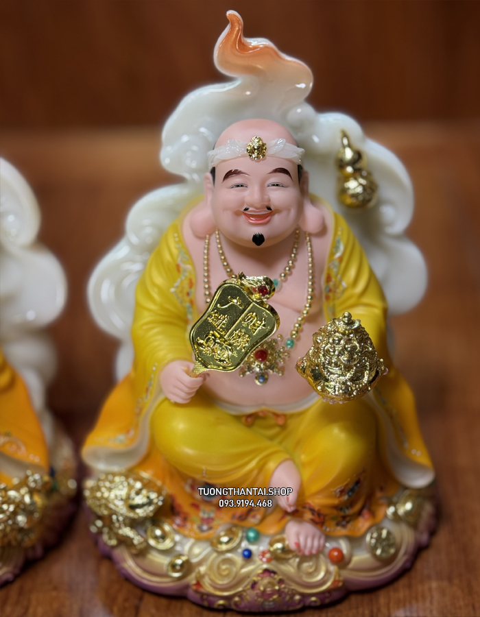 tượng Ông Địa Thần Tài Tường Vân Phú Quý Gấm Vàng