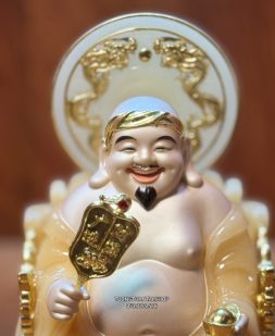 Tượng Ông Địa Thần Tài Thạch Anh Hào Quang Đẹp