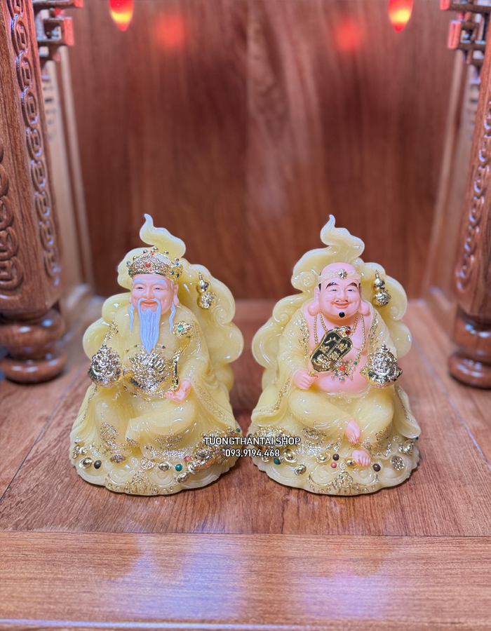 tượng thần tài thổ địa tường vân phú quý thạch anh đẹp