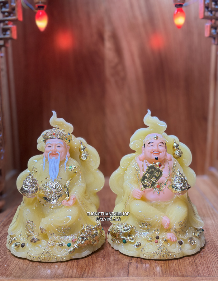 tượng thần tài thổ địa tường vân phú quý thạch anh đẹp