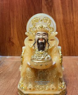 Tượng Thần Tiền thạch anh có hào quang đẹp